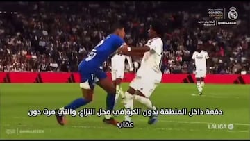 Real Madrid TV denuncia este penalti a Endrick que no se repitió