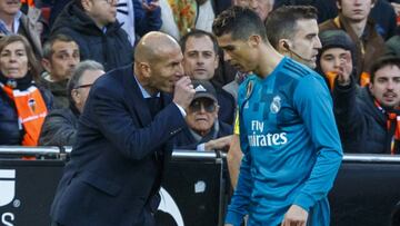 Zinedine Zidane y Cristiano Ronaldo.