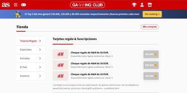 ¡Entra en AS GAMING CLUB y gana una Smartbox de 100€ en el ranking mensual de junio o cheques regalo de 100€!