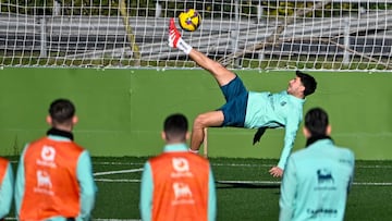 Antes de su presentación, Meseguer ya completó su segundo entrenamiento como jugador del Racing.