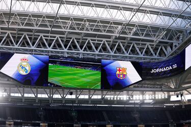 El nuevo videmarcador del estadio Santiago Bernabéu se estrena el día del Clásico. Así de impresionante se ve.