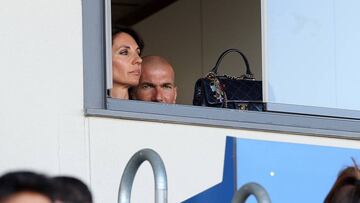 Zidane en el palco del Alfredo Di Stéfano.