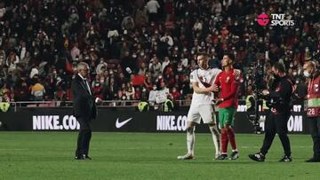 Cristiano y su enfado con el DT tras la caída ante Serbia