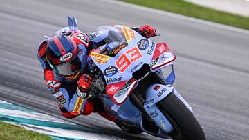 Marc Márquez, durante los test de Sepang con la Gresini.