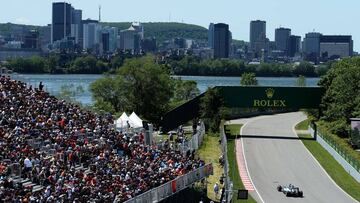 Hamilton, durante la calificación del GP de Canadá.