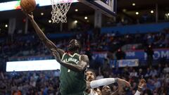 Thon Maker, durante un partido con los Milwaukee Bucks.