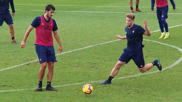 Barco y Romera entrenaron con el grupo