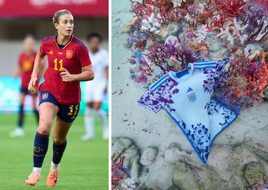 La Roja vestirá la misma camiseta que la homónima masculina en Qatar y se estrenará, curiosamente, también ante Costa Rica. Roja con detalles azules de aire vintage, Adidas arriesgó con la segunda: azul clara con motivos morados y granates en representación de los arrecifes de coral.
