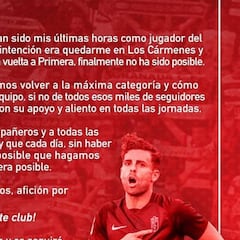 El Granada despide a Rodri