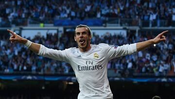 Bale celebra su gol al City.