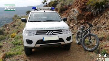 Los Agentes de Medio Ambiente de Andalucía encontraron una MTB en un camino de Málaga de alguien que 'había salido a pasear al perro'. Le multaron por saltarse las medidas del estado de alarma durante el coronavirus.