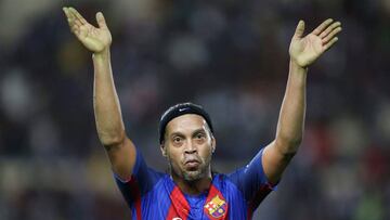 Ronaldinho, durante el Classico of Legends.