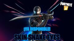 Fortnite: skin Snake Eyes de G.I. Joe ya disponible; precio y contenidos