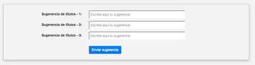 El formulario de sugerencias para Netflix
