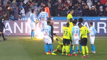 El Marsella-Lille se paró durante 20 minutos por la explosión de un petardo
