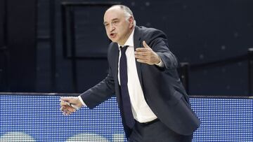 Pablo Laso, entrenador del Real Madrid, durante el partido contra el Retabet Bilbao.