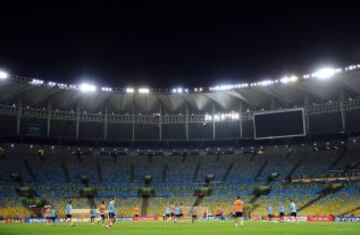 Las imágenes del entrenamiento de España en Maracaná