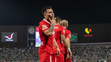 during the game Santos vs Toluca, corresponding to the Quarter Finals second leg match of the Torneo Apertura 2022 of the Liga BBVA MX, at TSM Corona Stadium, on October 16, 2022.
<br><br>
durante el partido Santos vs Toluca, correspondiente al partido de vuelta de Cuartos de Final del Torneo Apertura 2022 de la Liga BBVA MX, en el Estadio TSM Corona el 16 de octubre de 2022.