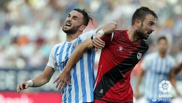 Milic, durante el reciente M&aacute;laga-Rayo Vallecano