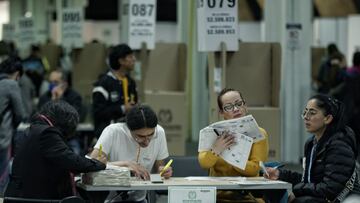 Conteo de votos en las elecciones presidenciales de Colombia.