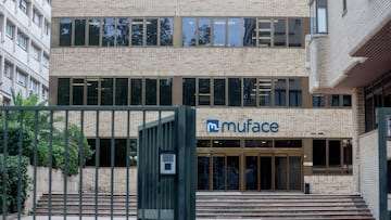 MADRID, SPAIN - OCTOBER 11: Facade of a Muface building, in Paseo de Juan XXIII, on 11 October, 2024 in Madrid, Spain. The Council of Ministers has approved the tender for the Muface concert for the years 2025-2026 with a premium increase of 17.12%, up from the 14% that had been offered initially to the insurers. The total amount amounts to 1,337 million in 2025 and 1,337 million in 2026. (Photo By Ricardo Rubio/Europa Press via Getty Images)
