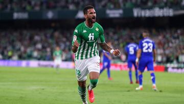 Willian Jos&eacute;, tras marcarle al Getafe.