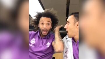 Así fue la divertida celebración de Marcelo y Keylor Navas