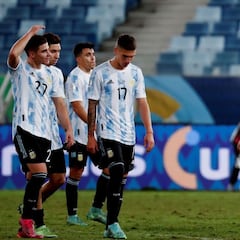 Formación de Argentina y Ecuador en cuartos de final de Copa América
