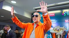 Miami (United States), 10/03/2023.- Latin GRAMMY Award-winning Daddy Yankee attends to a press conference at the loanDepot park in Miami, Florida, USA, 10 March 2023. Yankee announces his single 'Chispa' (Spark) that will be the official theme of the 2023 World Baseball Classic. (Estados Unidos) EFE/EPA/CRISTOBAL HERRERA-ULASHKEVICH
