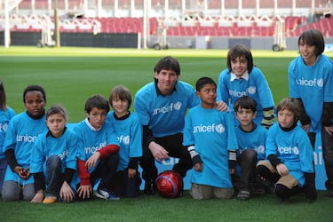 Designacion de Leo Messi como embajador global de Unicef en 2010. 