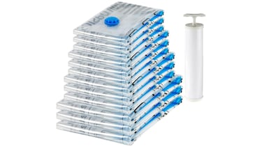 Gana espacio en el armario con estas bolsas de vacío para la ropa