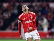 Soccer Football - UEFA Europa League - Nottingham Forest v Ferencvaros - The City Ground, Nottingham, Britain - January 29, 2026 Nottingham Forest's Morgan Gibbs-White reacts REUTERS/Chris Radburn