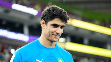 Bono goalkeeper of Morocco and Sevilla FC prior the FIFA World Cup Qatar 2022 Group F match between Canada and Morocco at Al Thumama Stadium on December 1, 2022 in Doha, Qatar. (Photo by Jose Breton/Pics Action/NurPhoto via Getty Images)