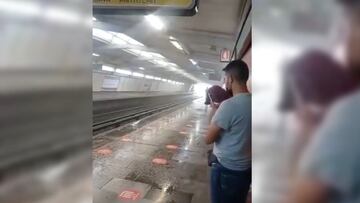 Usuarios reportan lluvia al interior del Metro Jamaica en CDMX