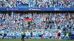 Alegría final del Málaga CF en La Rosaleda ante el Antequera CF.