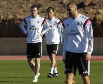 Penúltimo entrenamiento que la plantilla ha realizado hoy, antes de jugar la final del Mundial de Clubes que se disputará el próximo sábado en el Gran Estadio de Marrakech, en la que se enfrentará a San Lorenzo de Almagro.