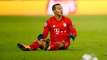 Thiago, en un partido con el Bayern.