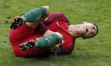 Cristiano Ronaldo se retiró de la final por lesión