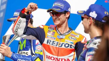 Dani Pedrosa en el podio de Misano.