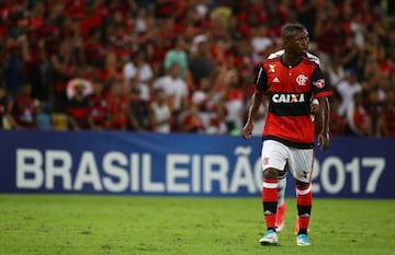 Vinicius Junior during his senior debut on Saturday.