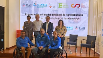 Frank González (presidente de la RFEDH), David Samper (presidente de la FCEH), Lídia Guerrero (directora de la Fundació Isidre Esteve), Israel Blanco, Maria de la Mercè Ibáñez y Àngel Piñol.