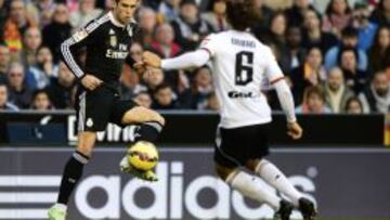 Bale tuvo un día gris en Mestalla y apenas tuvo un 62,5 por ciento de acierto en los pases.