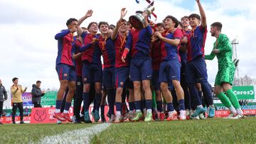 16/03/25 VILLANUEVA DE LA SERENA
COPA DEL REY JUVENIL PARTIDO FINAL
BARCELONA - REAL ZARAGOZA
ALEGRIA CELEBRACION CAMPEONES