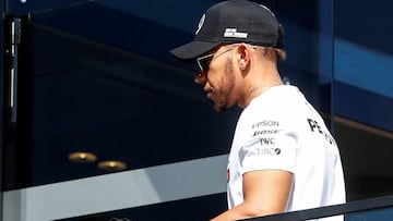 Motor Racing - F1 Formula One - Formula One Test Session - Circuit de Barcelona-Catalunya, Montmelo, Spain - March 6, 2018. Lewis Hamilton of Mercedes walks by the paddock during a testing. Picture taken March 6, 2018. REUTERS/Juan Medina