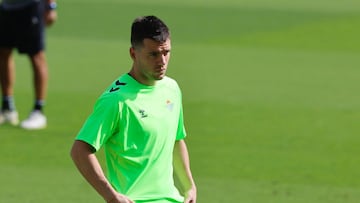 Lo Celso, en su primer entrenamiento.