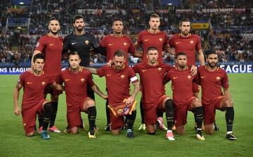 El once inicial del Roma.