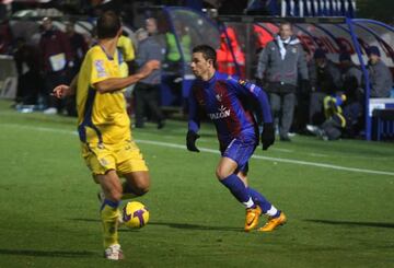 Rubén, en 2008, cuando logró con el Huesca su primer gol a Las Palmas.