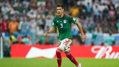 LUSAIL CITY, QATAR - NOVEMBER 26: Cesar Montes of Mexico controls the ball during the FIFA World Cup Qatar 2022 Group C match between Argentina and Mexico at Lusail Stadium on November 26, 2022 in Lusail City, Qatar. (Photo by Khalil Bashar/Jam Media/Getty Images)