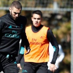 Los cuatro jugadores disponibles se entrenan junto al Castilla