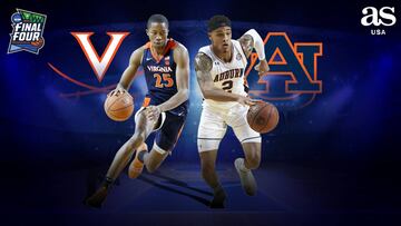 Sigue la previa y minuto a minuto del primer partido del Final Four entre Virginia Cavaliers y los Auburn Tigers desde el US Bank Stadium.